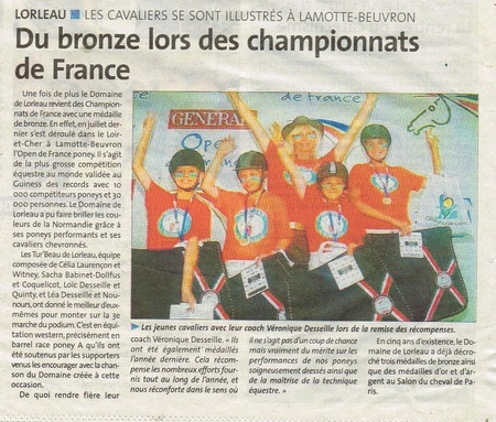 medaille de bronze.. championnats de France 2015..... encore .. pour le DDL