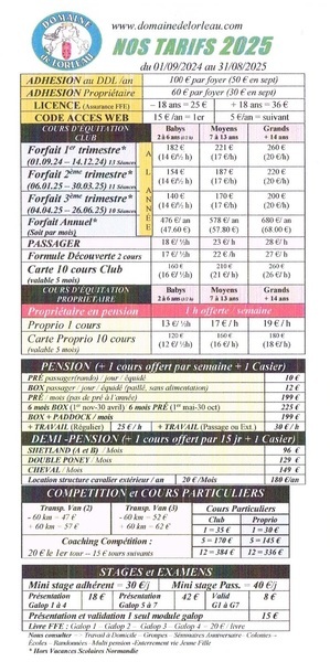 PAGE 1 TARIFS